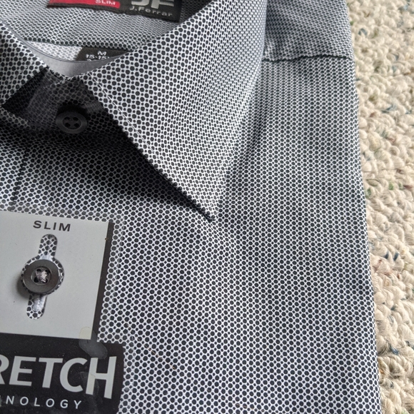 (NWT) Slim fit dress shirt with black multi dot pattern - Picture 3 of 4